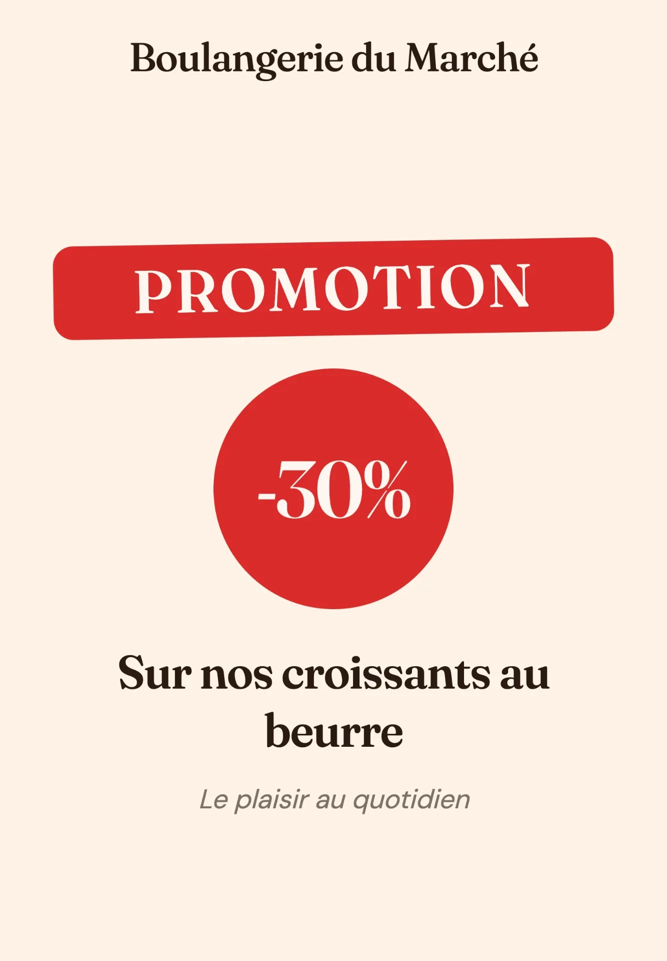 Promotions — Tablet next to the till showing a shop welcome screen: name, welcome message, opening hours and payment notice
